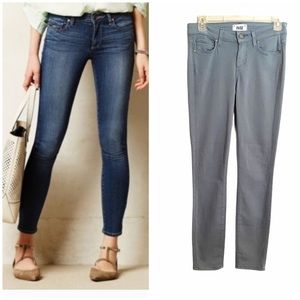 Paige Verdugo Ankle Jeans Blue Gray Mid Rise Size 25